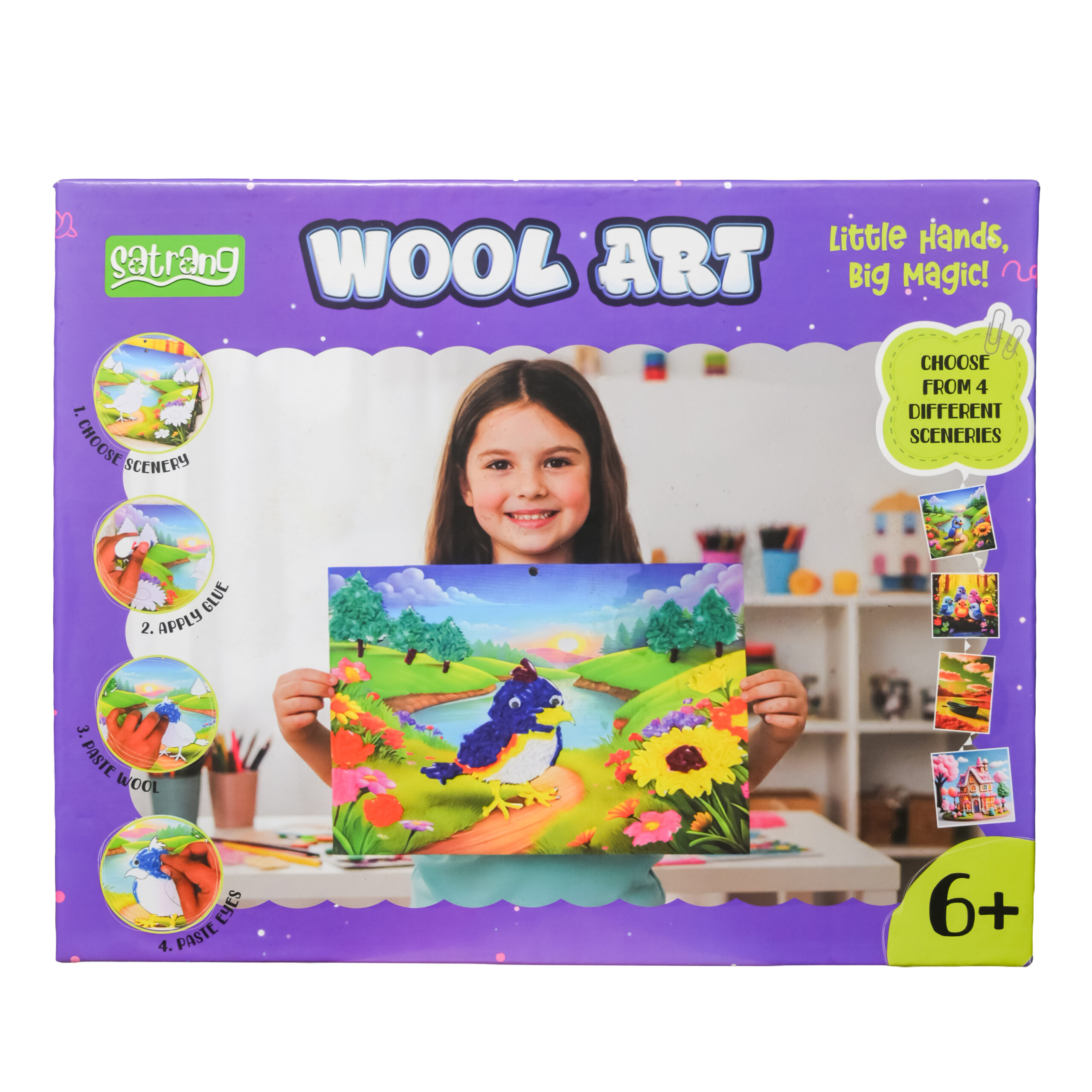 Folks Work Satrang Wool Art